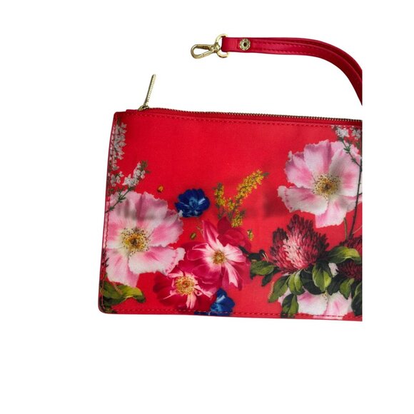 TED BAKER Womens Red Floral Cosmetic Pouch Bag - Picture 7 of 7